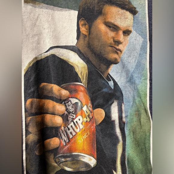 Vintage Tom Brady Boston Sports Apparel Company Whup Ass T Shirt Size L - Picture 2 of 4